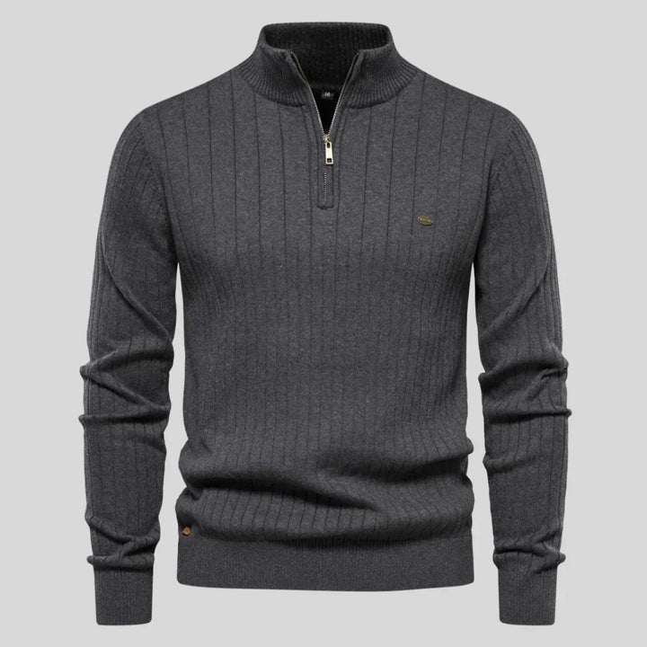 MEMO | Classic Sweater with High Neck and Zipper