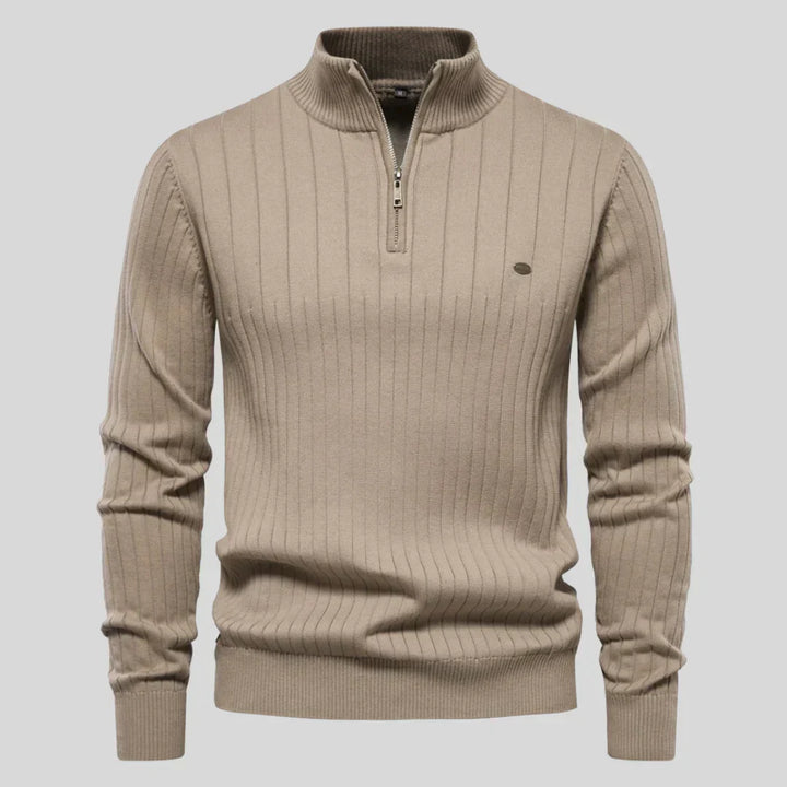 MEMO | Classic Sweater with High Neck and Zipper