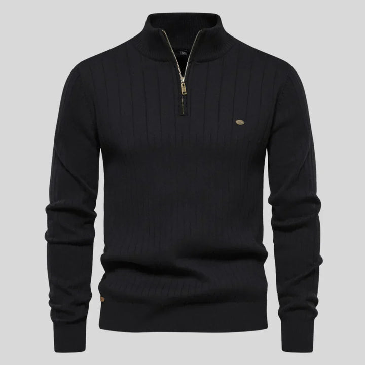 MEMO | Classic Sweater with High Neck and Zipper