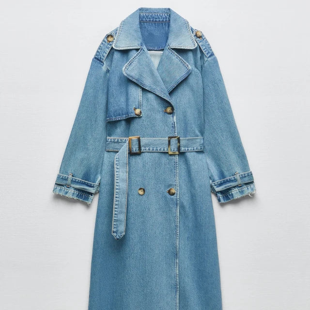 VICTORIA | Denim Trenchcoat