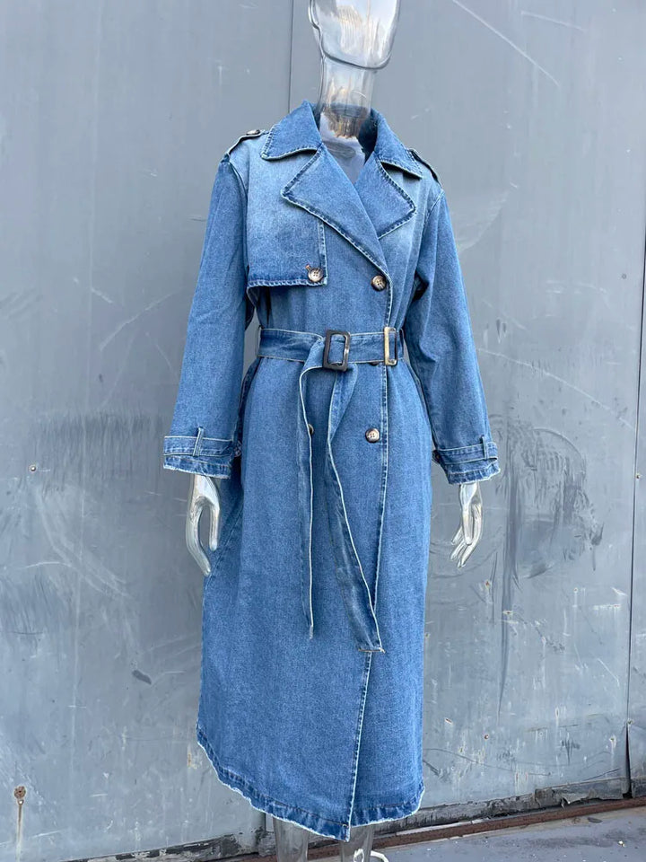 VICTORIA | Denim Trenchcoat