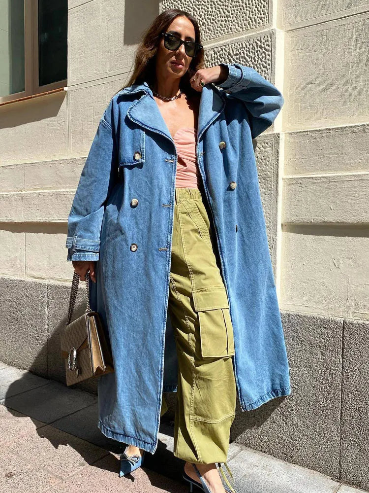 VICTORIA | Denim Trenchcoat