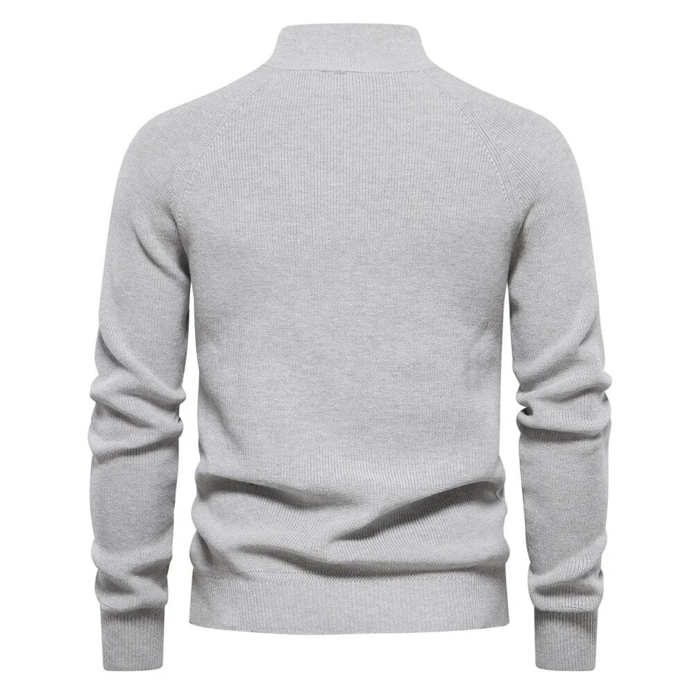 MEMO | Classic Sweater with High Neck and Zipper