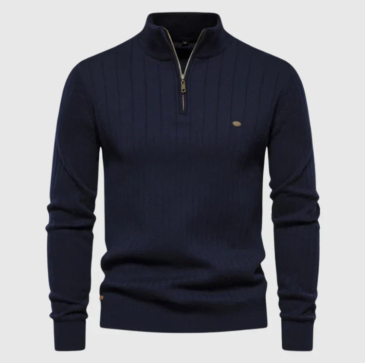 MEMO | Classic Sweater with High Neck and Zipper