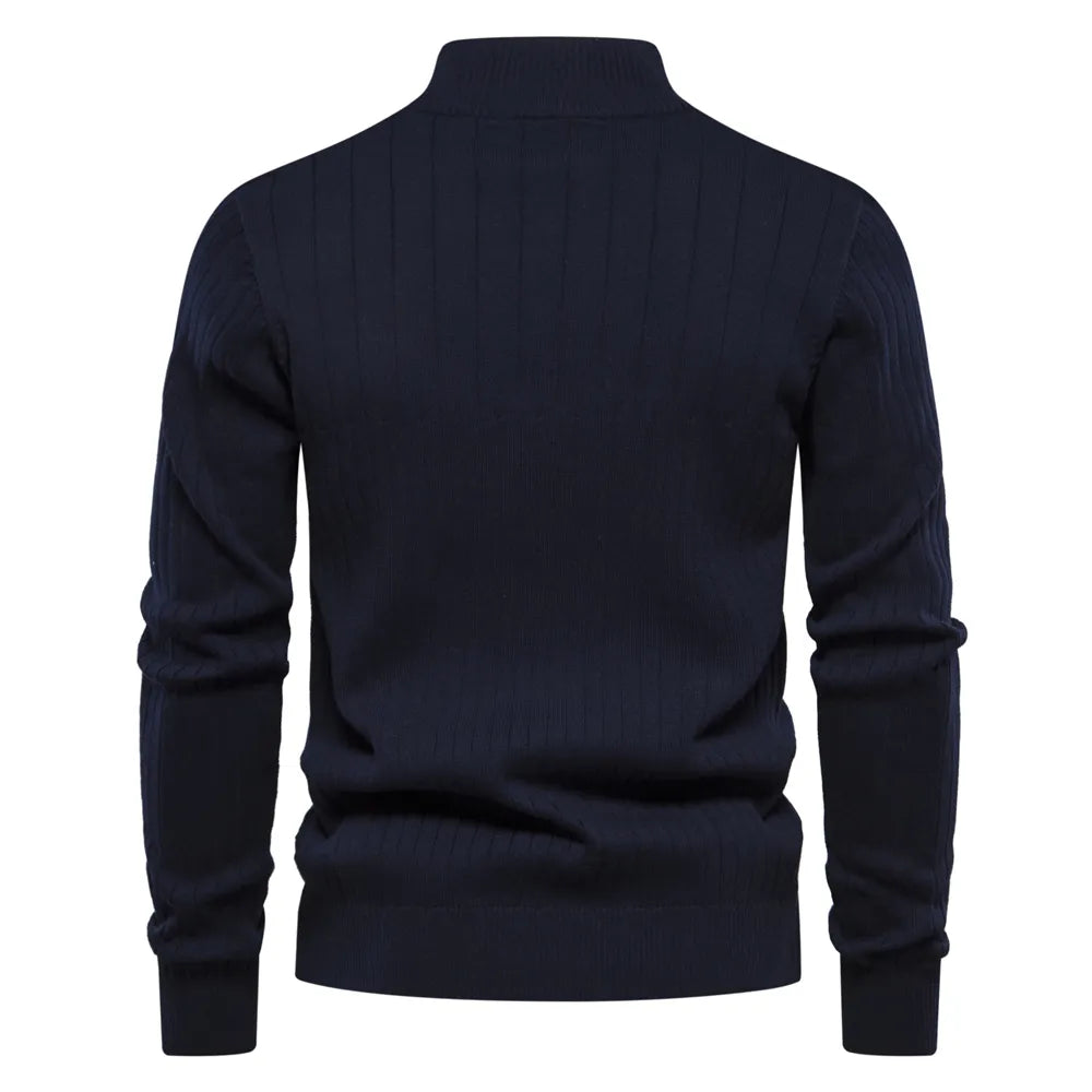 MEMO | Classic Sweater with High Neck and Zipper