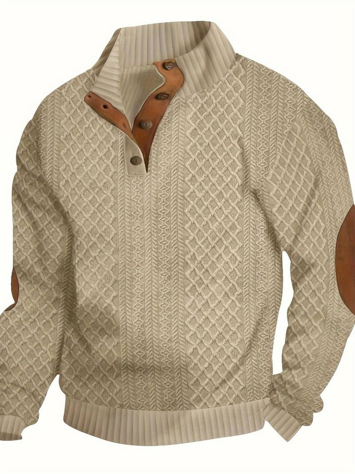 JAYDEN | Men's ribbed button-up Sweater