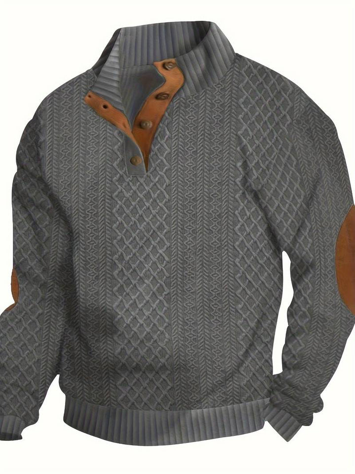 JAYDEN | Men's ribbed button-up Sweater