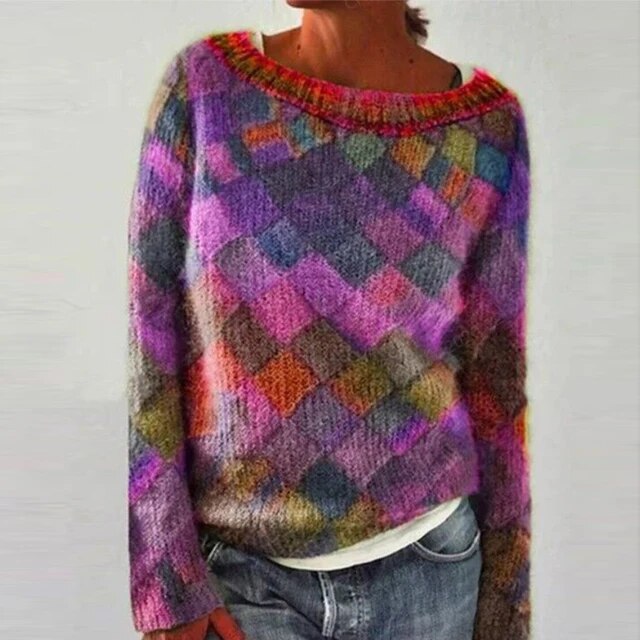 AMBRA | COLORFUL & STYLISH O-NECK JUMPER