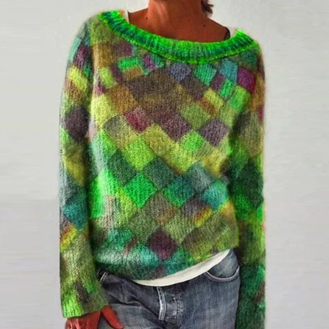 AMBRA | COLORFUL & STYLISH O-NECK JUMPER