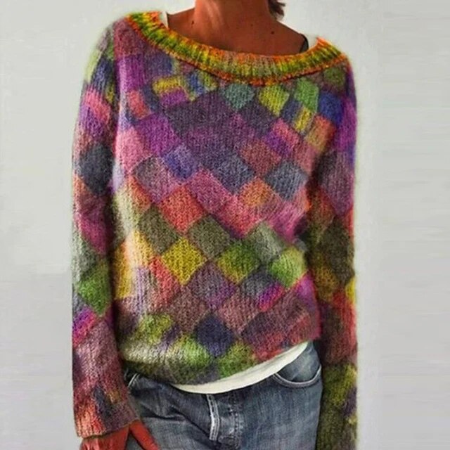 AMBRA | COLORFUL & STYLISH O-NECK JUMPER